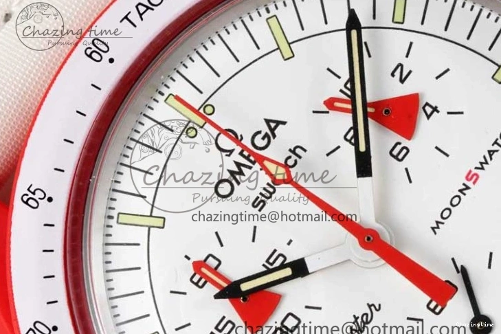 0705 Speedmaster Misson To Mars 1:1 Best Edition White Dial On Nylon Strap Quartz Bold 7862